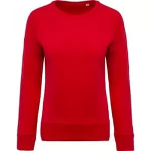 Kariban Womens/Ladies Organic Raglan Sweatshirt (S) (Red)