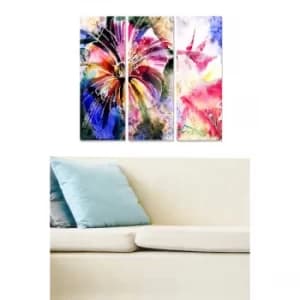 MDF2583968 Multicolor Decorative MDF Painting (3 Pieces)