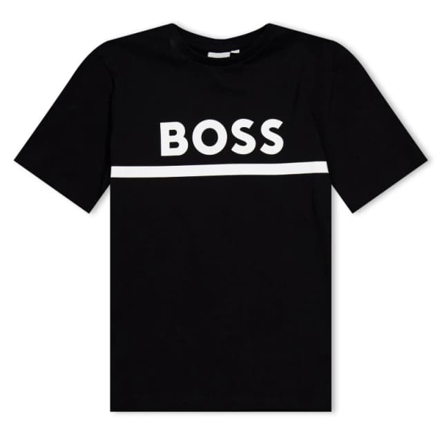 Boss Kids Large Logo T-Shirt, Logo Design Black 09B male 4Y