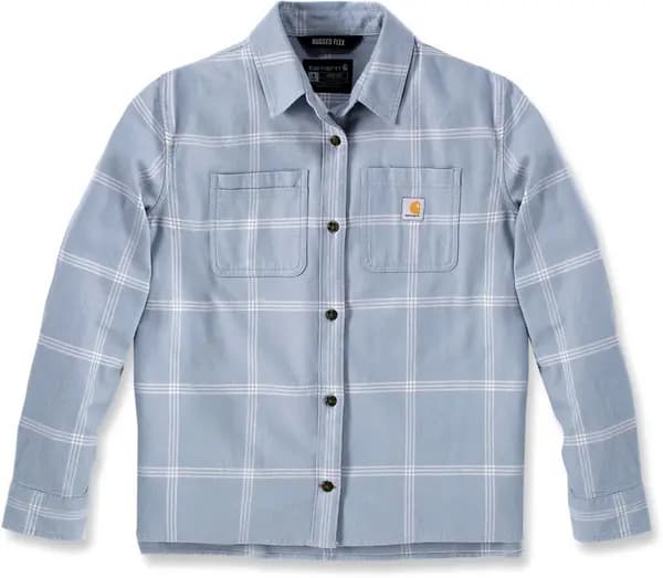 Carhartt Loose Fit Midweight Flannel Ladies Shirt, blue, Size L for Women