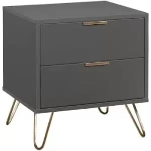 Arlo 2 Drawer Bedside Charcoal