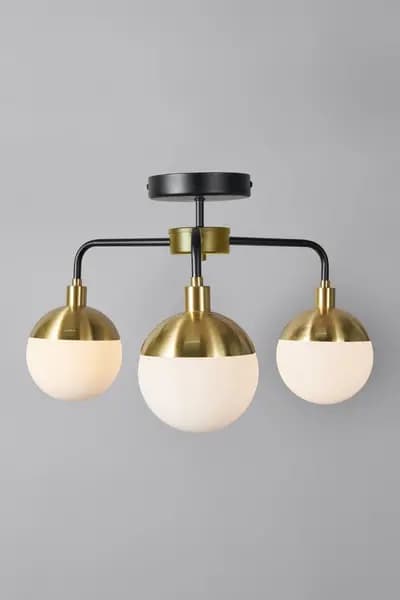 BHS Lighting Sadie Flush Ceiling Light Metallics