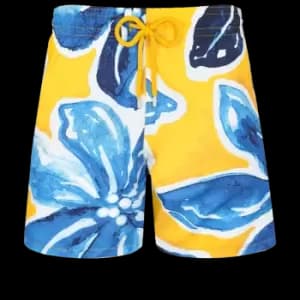 Men Swim Trunks Ultra-light And Packable Raiatea - Mahina - Yellow - Size M - Vilebrequin