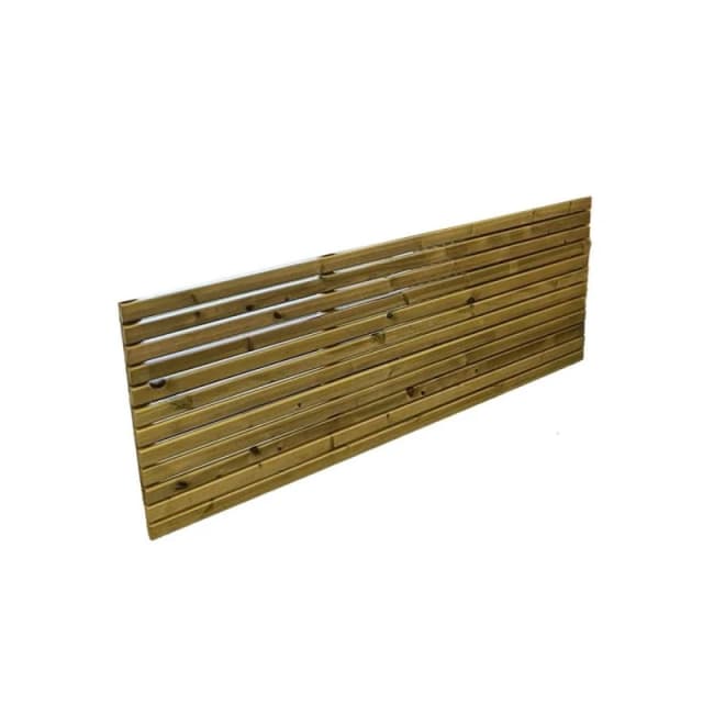 Churnet Valley Garden Furniture Ltd Multi Pack of 2 - 6 x 2 Ft Contemporary Fence Panel - Fully Assembled in Brown Size: 2 Pack Brown Unisex 2 Pack