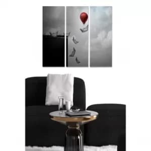 MDF1275608599 Multicolor Decorative MDF Painting (3 Pieces)