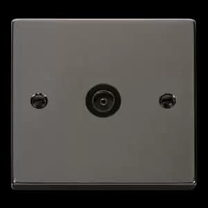 Click Scolmore Deco 1 Gang Non-Isolated Co-Axial Socket - VPBN065BK