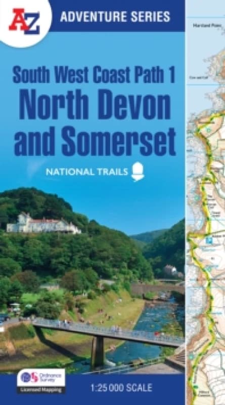South West Coast Path. 1 North Devon & Somerset. Paperback Books