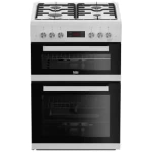Beko EDG634W 60cm Double Oven Gas Cooker in White