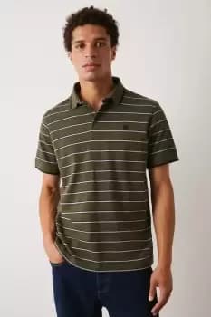 Short Sleeve Grey Black Stripe Polo Shirt