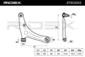 RIDEX Suspension arm MITSUBISHI,SMART 273C0212 4013A135,4013A169,MN186217 4543300707,4543300907,4543301907