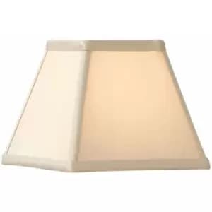 Loops - 5' Inch Square Tapered Lamp Shade Oyster Faux Silk Fabric Cover Modern Elegant
