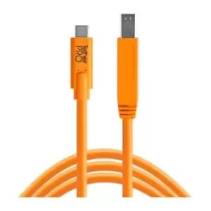 TetherTools TetherPro USB-C to 3.0 Male B 15ft (4.6m) Orange