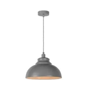 Isla Modern Pendant Light - Ø29cm - 1xE14 - Grey