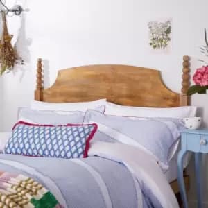 Joules Diagonal Clipped Kingsize Duvet Cover Set, Blue
