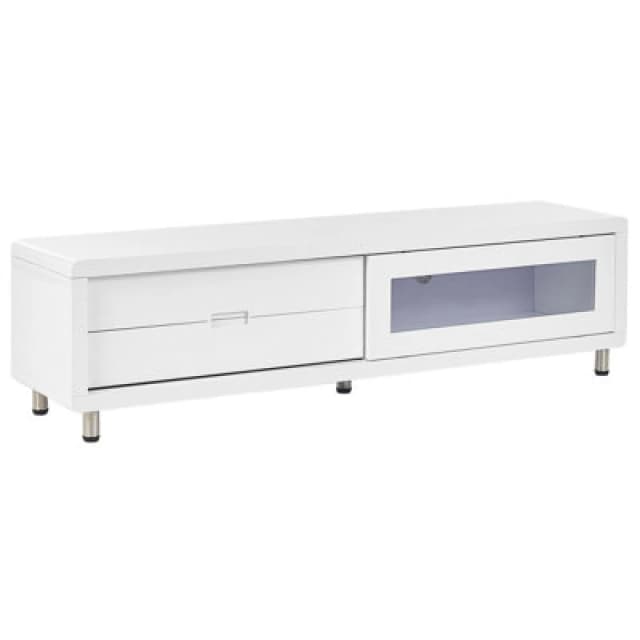 Beliani TV Stand Pemborke White