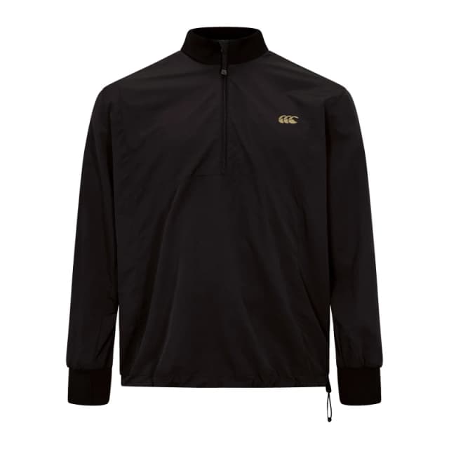 Canterbury Mens Tempo+ Breakdown Contact Quarter-Zip Long Sleeve Performance Rugby Jacket Black male S