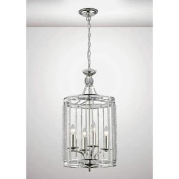 Adina Pendant Light 4 Bulbs E14 Polished Nickel / Crystal