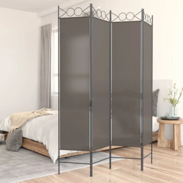 Vidaxl 4-panel Room Divider Anthracite 160X200 Cm Fabric 350152