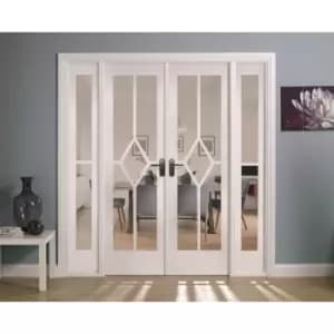 Reims Internal Glazed Primed White Room Divider - 1904 x 2031mm