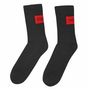 Hugo Boss 2 Pack Ribbed Socks Black