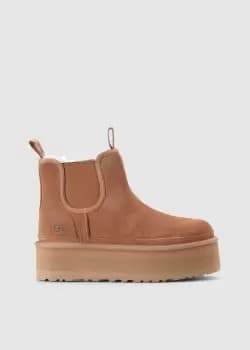 Ugg Womens Neumel Platform Chelsea Boot In Chestnut