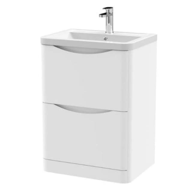 Nuie 600 F/s 2-Drawer Unit & Ceramic Basin