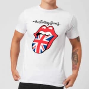 Rolling Stones UK Tongue Mens T-Shirt - White - 3XL