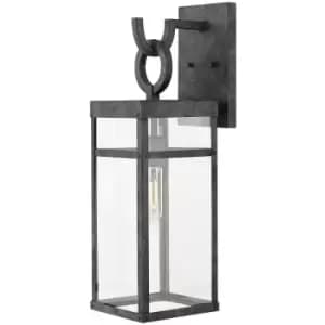 Quintiesse Hinkley Porter Outdoor Wall Lantern Aged Zinc, IP44