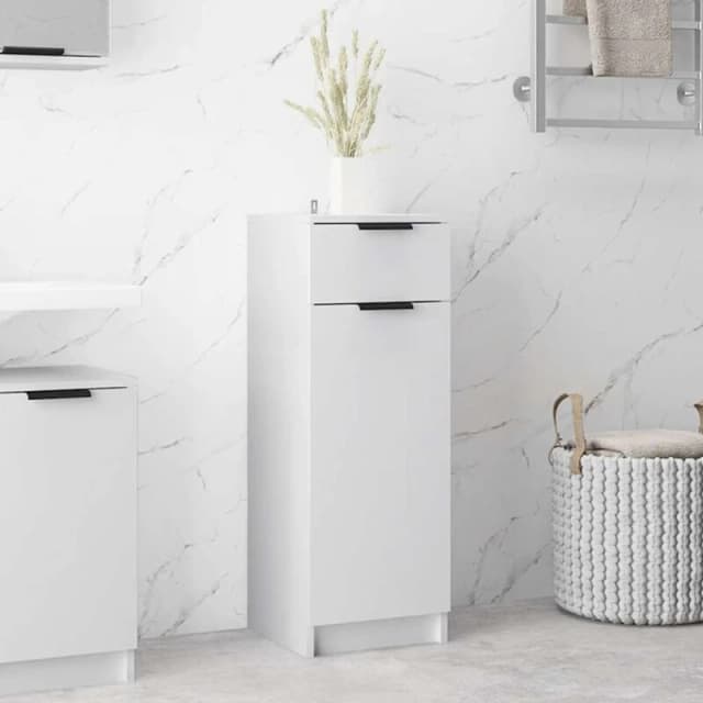 Vidaxl Bathroom Cabinet White 32X34X90 Cm Engineered Wood, White 811286