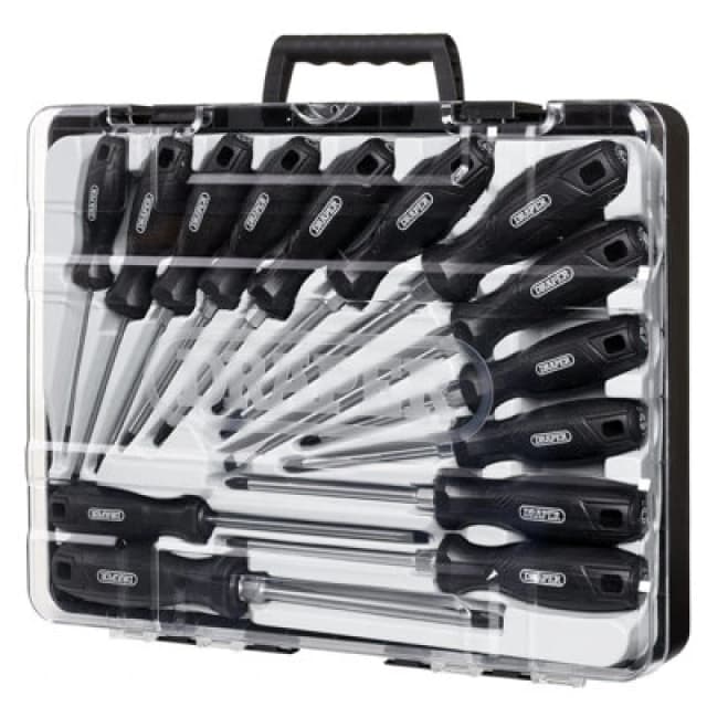 Draper Set 6 - 14PC set - REGULAR(L2) Hard Grip Screwdriver Set with tx-star (14 Piece) - Draper 13588