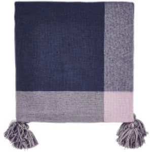 Joules Cottage Garden Border Stripe Throw - Navy