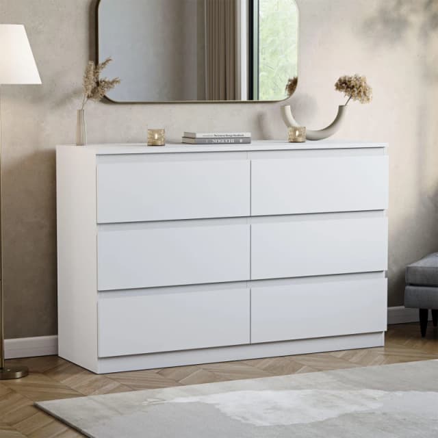 Lassic Vida Designs Denver 6 Drawer Chest White unisex 6 Drawer
