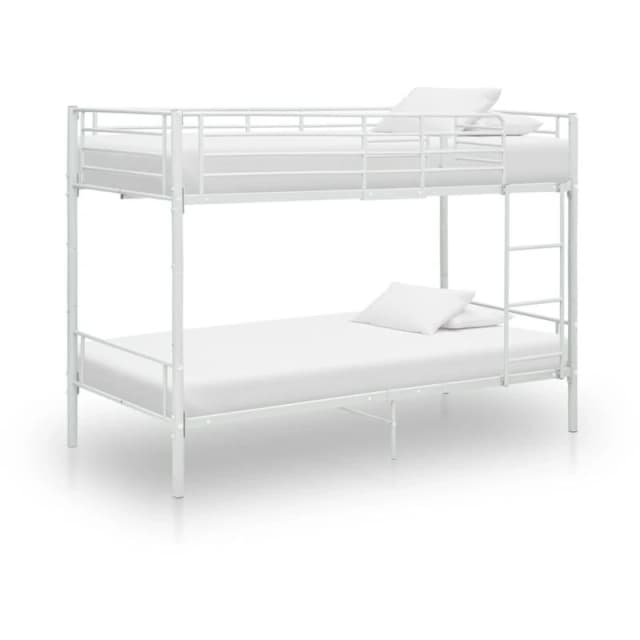 VIDAXL Bunk Bed without Mattress White Metal 90x200cm Vidaxl 287909