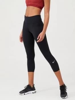 Nike Running Epic Lux Crop Legging - Black, Size L, Women