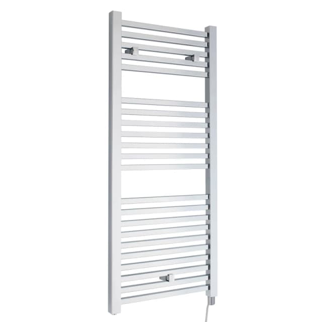 Balterley Electric Vertical Square Towel Rail 300 Watt Chrome 1110x 500mm Silver
