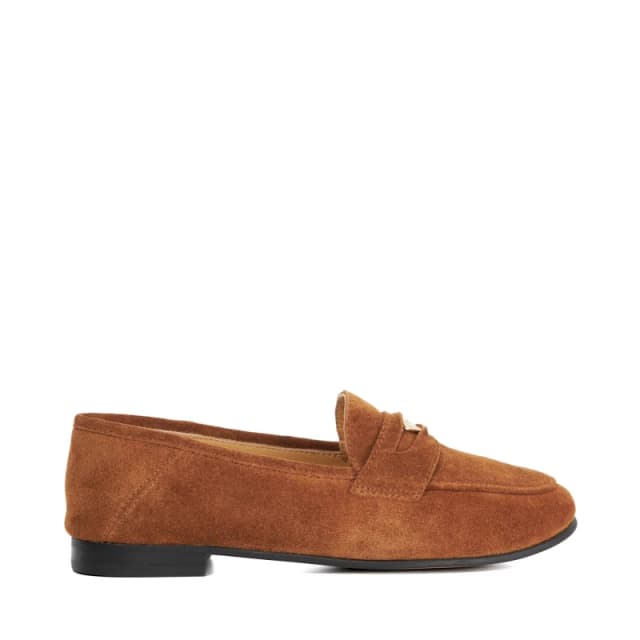 Dune London Womens 'Greek' Suede Loafers in Brown Size: 3 Brown Female 3