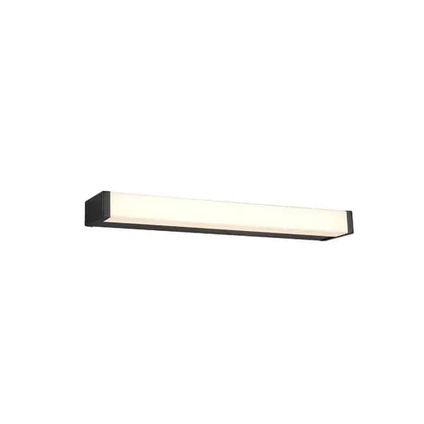 Fabio Modern 42cm Bathroom Wall Lamp Black Matt 3000K IP44