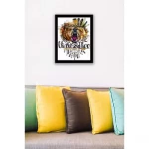 SC0290 Multicolor Decorative Framed MDF Painting