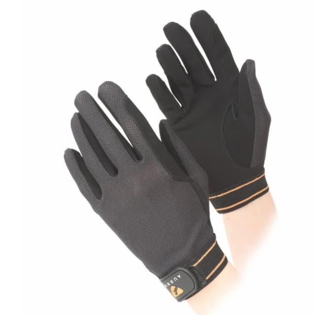 Aubrion Aubrion Mesh Riding Gloves in Black Size: X-Small Black XS Unisex 5063107045836