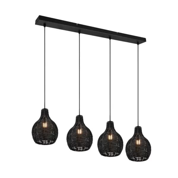 Sprout Modern 4 Light Bar Pendant Ceiling Light Black