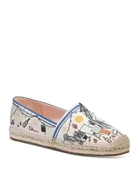 kate spade new york Womens Rooftop Canvas Espadrille Flats