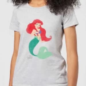 Disney Princess The Little Mermaid Ariel Classic Womens T-Shirt - Grey - L