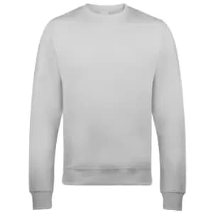 AWDis Just Hoods AWDis Unisex Crew Neck Plain Sweatshirt (280 GSM) (L) (Ash)