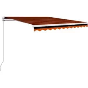 Vidaxl - Manual Retractable Awning 350x250cm Orange and Brown Multicolour