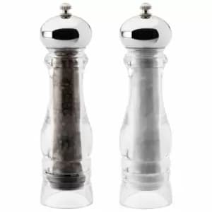 David Mason Design English Tableware Company Prestige Grande Salt & Pepper Mill Set - Chrome