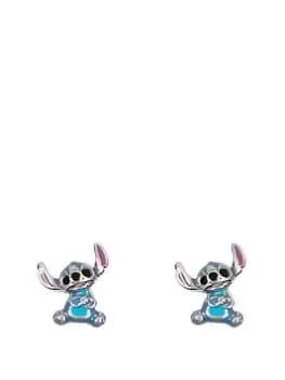 Disney Lilo & Stitch Sterling Silver Blue Enamel Stitch Stud Earrings E906250Rrhl.Ph