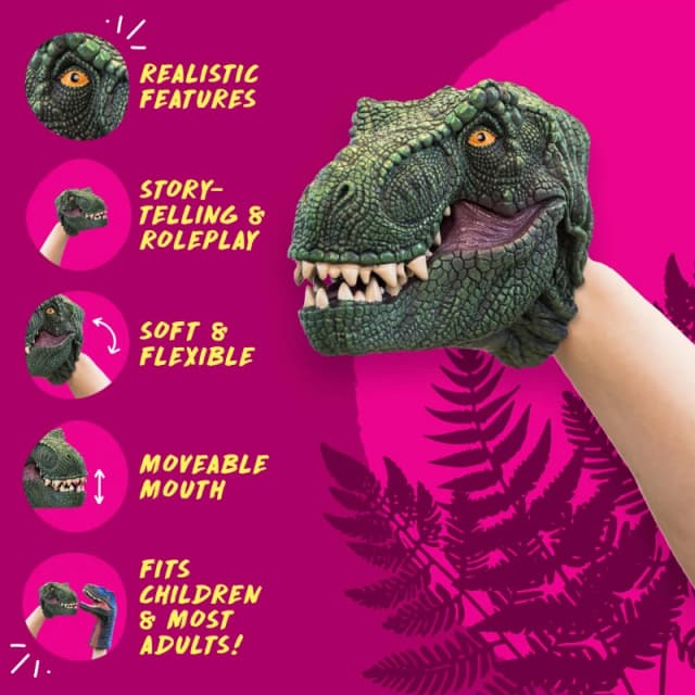 Wild Thingz Hand Puppet - T-rex - Green Multi unisex
