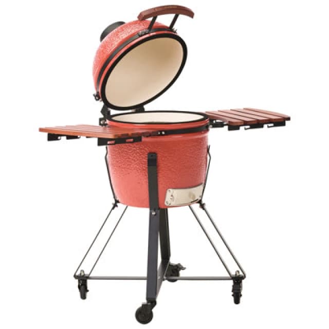 Beliani Charcoal Bbq Grill Kamado Ceramic Red