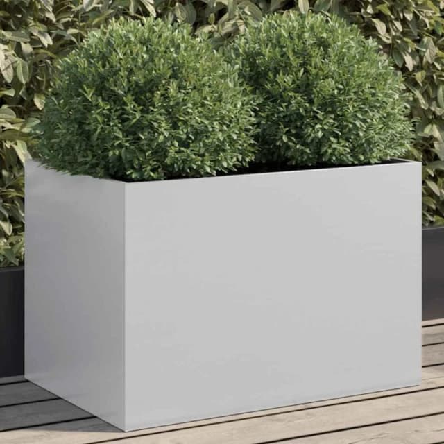VIDAXL Planter Silver 62x40x39cm Galvanised Steel Vidaxl 8721012364585