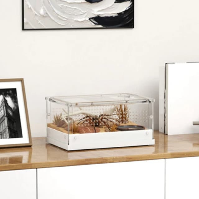 Pawhut Reptile Terrarium, Vivarium Acrylic For Snake, Gecko, 30 X 20 X 15 Cm